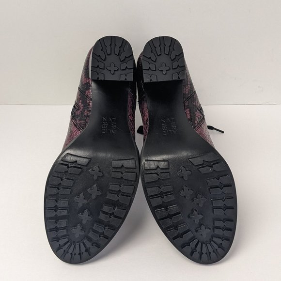 Naturalizer Callie Lace-Up Bootie, Burgundy Snake Leather, Women's - Picture 5 of 6